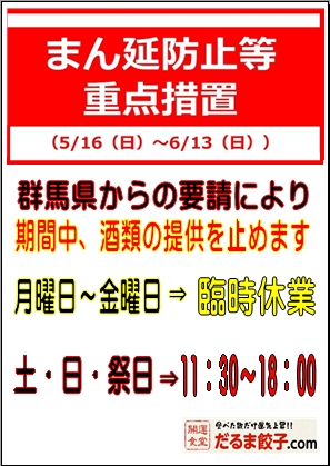 まん延防止等重点措置5.16～